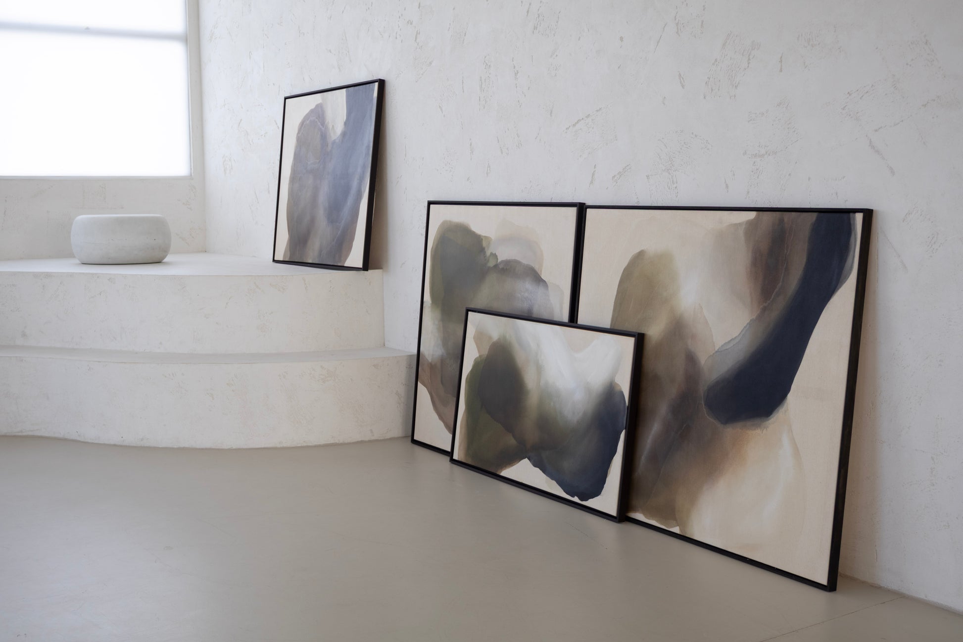 tudio Liv Olsen painting When Light Arrives – minimal quiet luxury abstract art
Detailaufnahmen