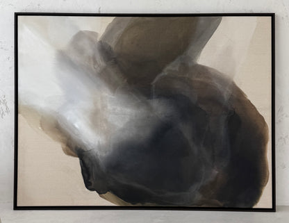 Becoming – Abstract Painting on Raw Canvas